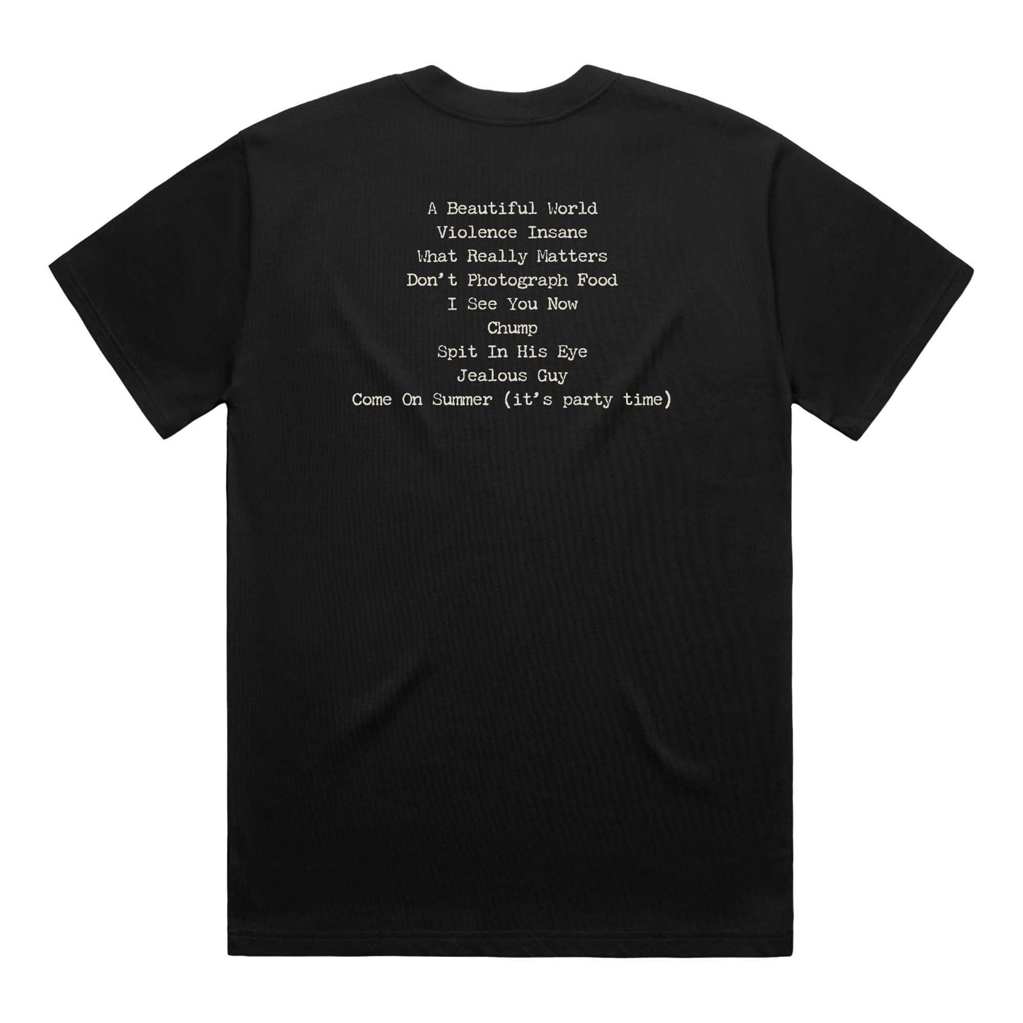 Violence Insane in a Beautiful World | Black Album T-Shirt