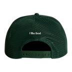 Green Cap with embroidered text