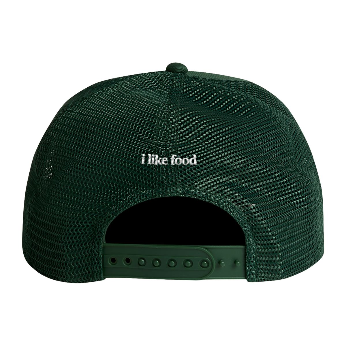 Green Cap with embroidered text