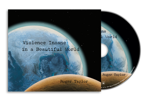 Vinyl record and cover with 'Violence Insane in a Beautiful World' by Roger Taylor