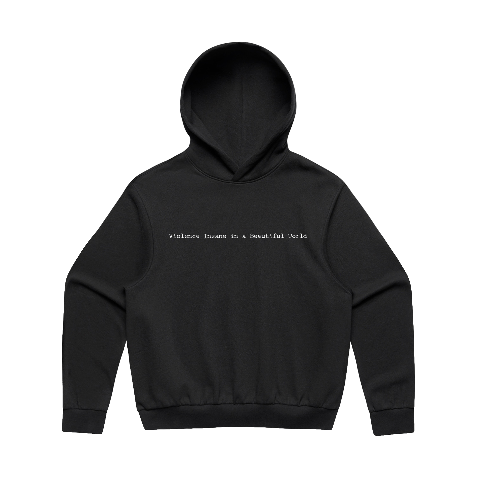 Violence Insane in a Beautiful World | Black Pullover Hoodie